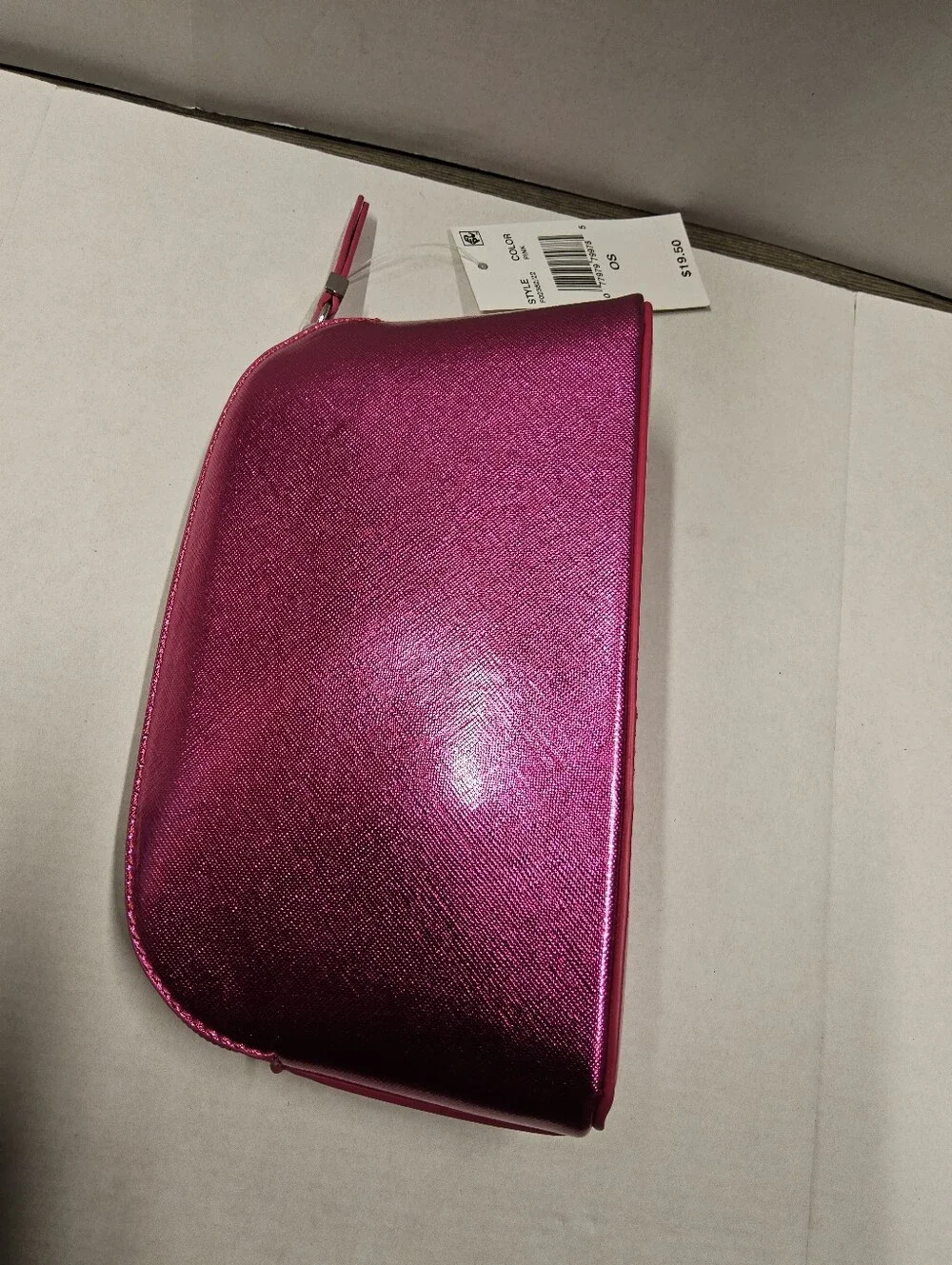 NWT Pink Metallic Zip Pouch and purple zip jewelry case
